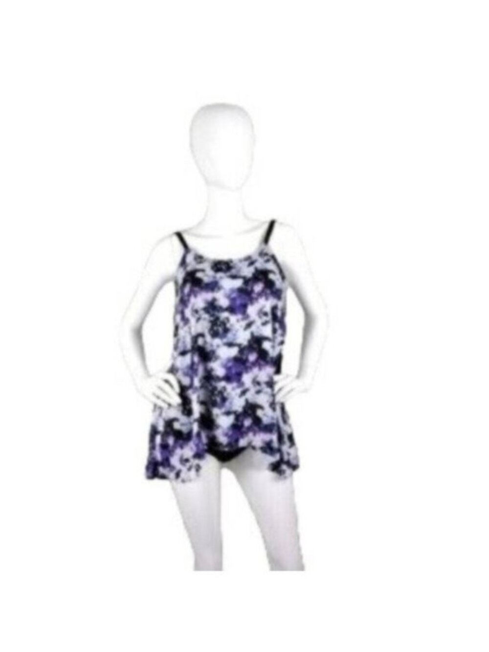 Danify Sharkbite Tankini Two Piece Swimsuit Purple Sizes 10 And 14